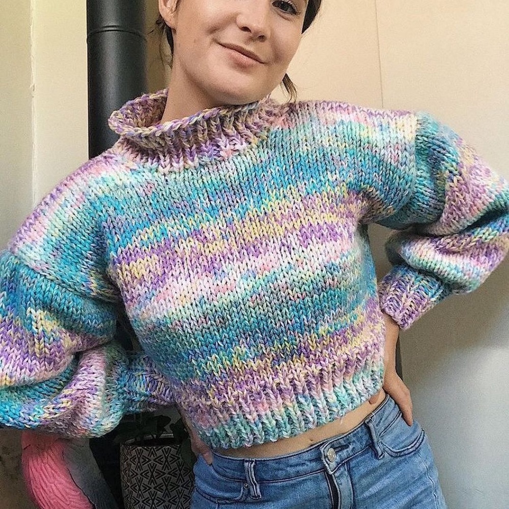 Womens multi color sweater